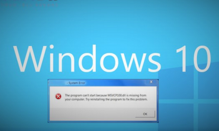 Ошибка MSVCR100 и MSVCP100 dll отсутствует в Windows 10.